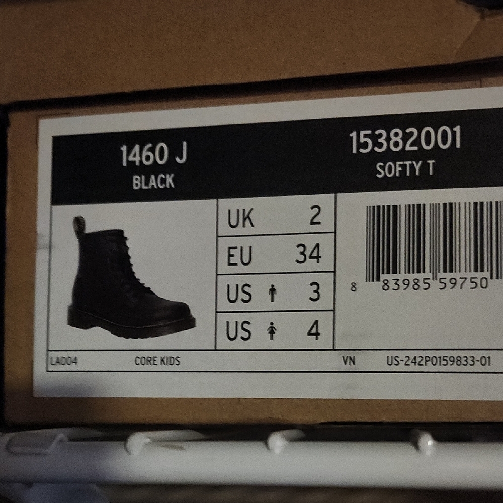 Dr. Martens Black Kids Boots